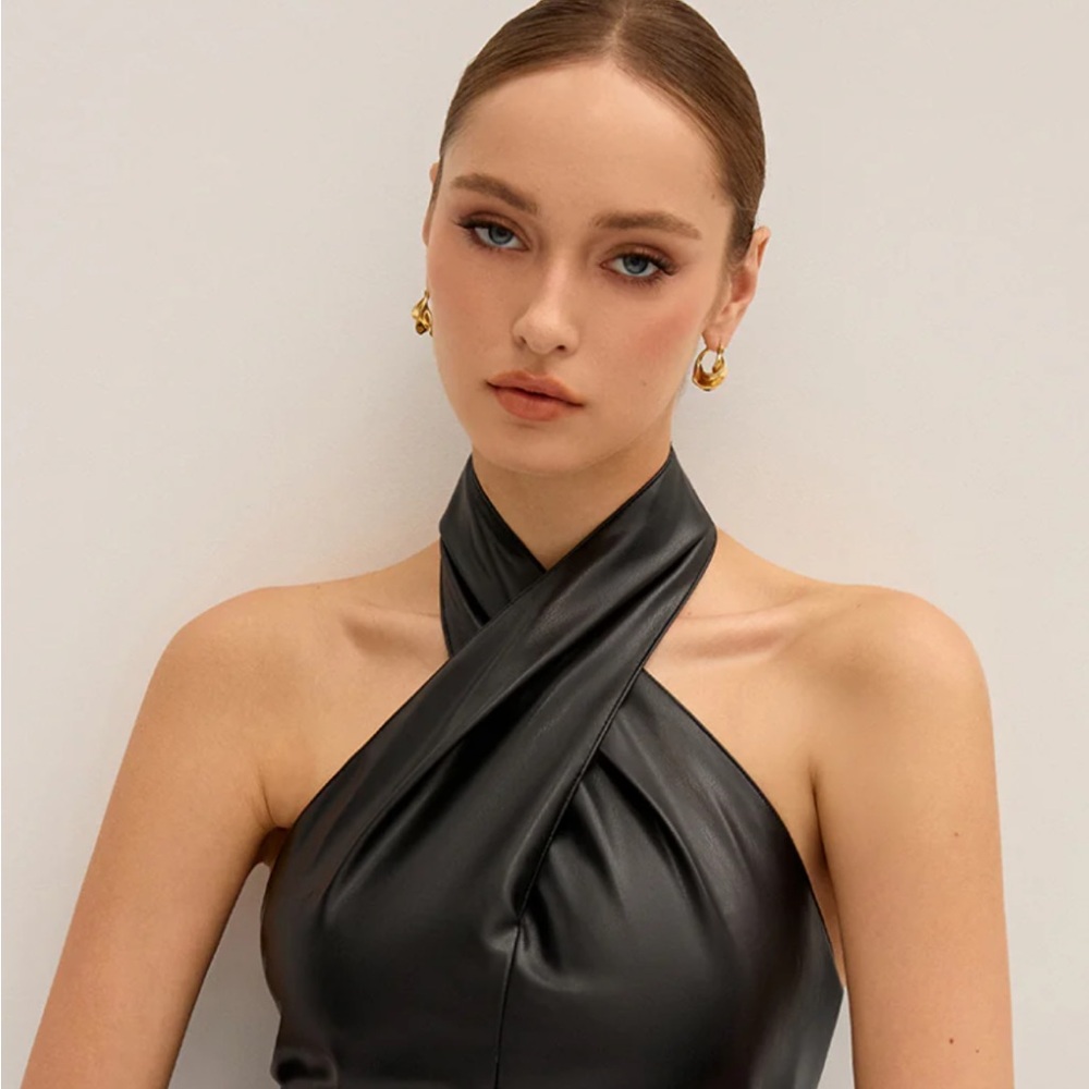 Commense Pleather Halter